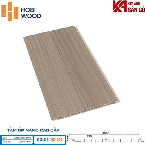 Tấm Ốp Tường Nano Hobi wood NO 206